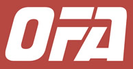 Logo des OFA Training Center Das Logo des OFA Training Center in der Farbkombination Rot und Weiß – Digital Signage, Kiosksysteme, LCD- und LED-Bildschirme